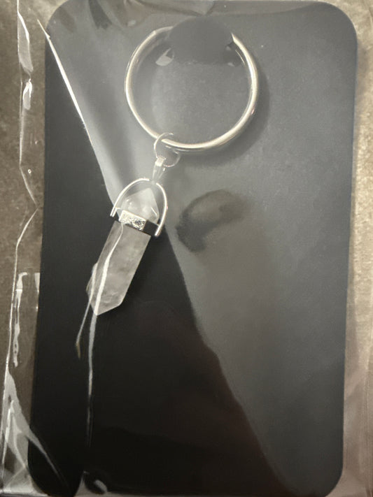 Clear Quartz Amplification Crystal Keychain