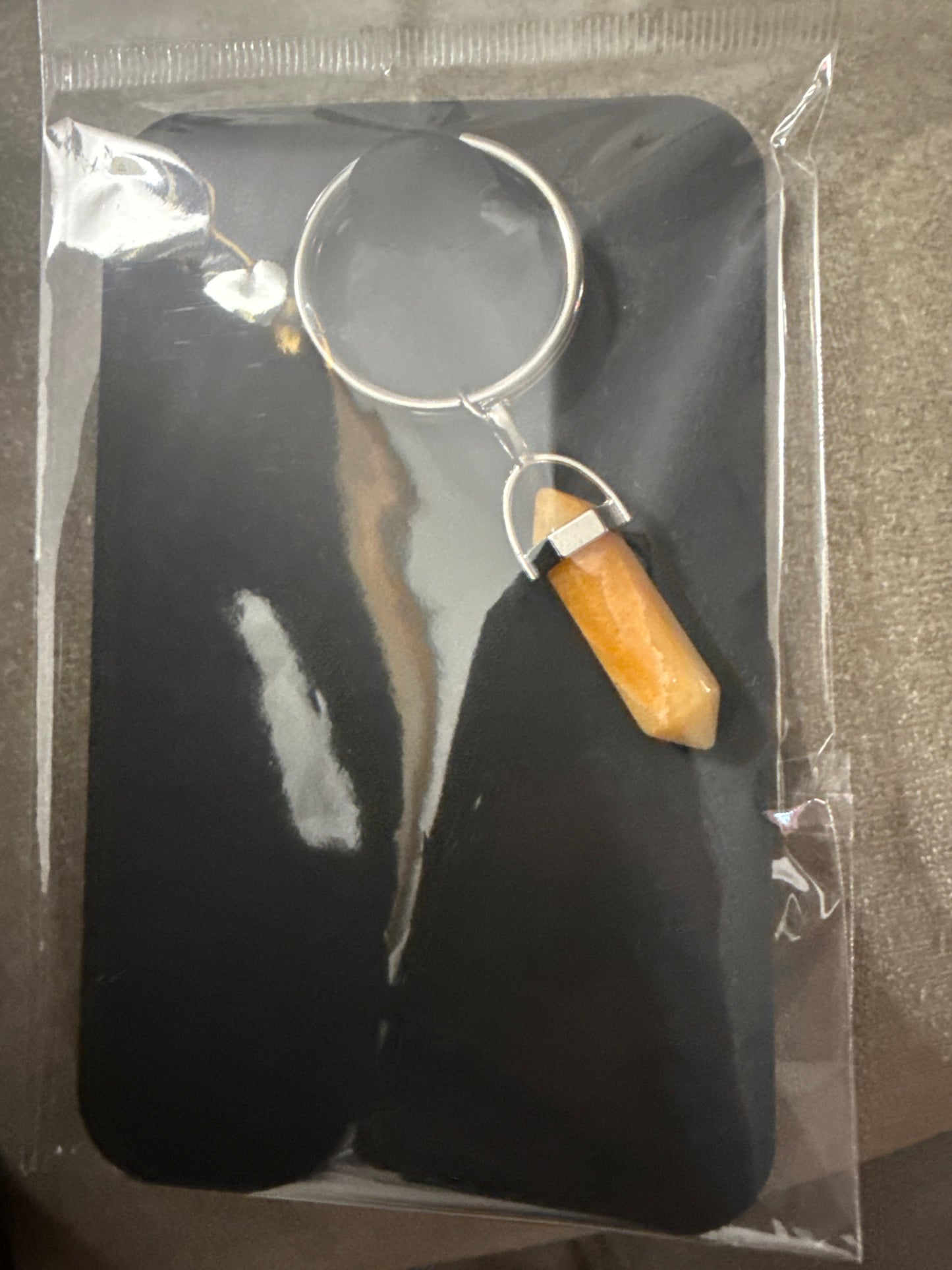 Golden Aventurine Confidence Crystal Keychain