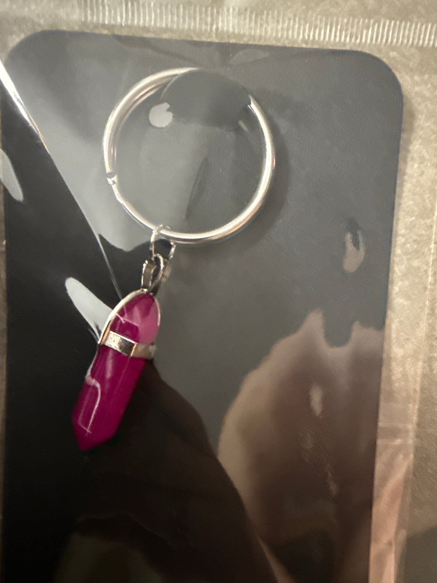 Pink Agate Love & Harmony Crystal Keychain