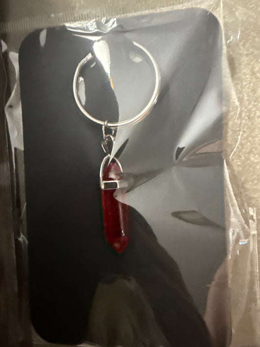 Red Agate Strength & Passion Crystal Keychain