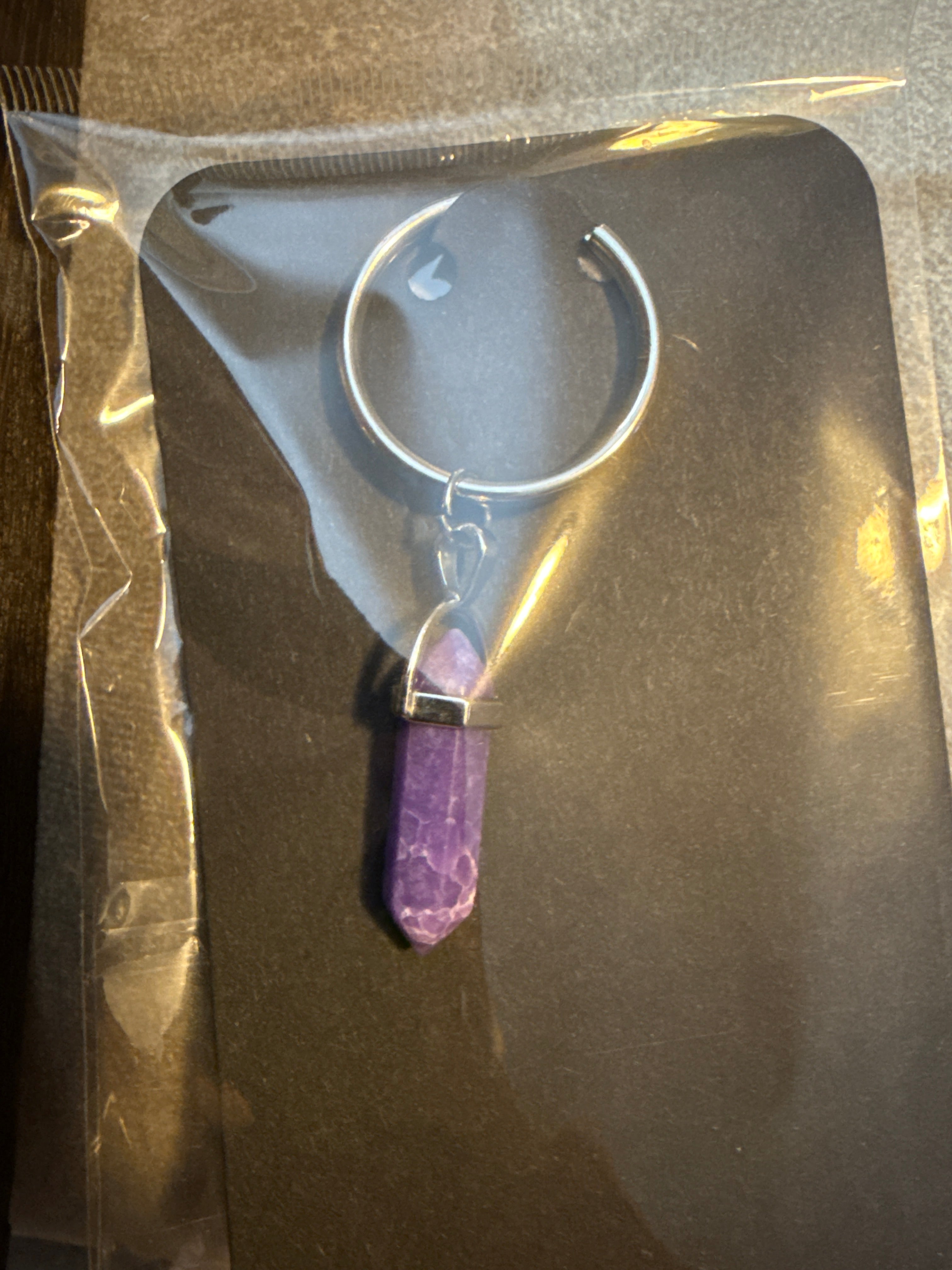 Amethyst Calm & Intuition Crystal Keychain