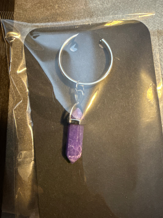 Amethyst Calm & Intuition Crystal Keychain