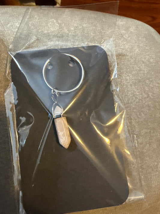 Rose Quartz Love & Compassion Crystal Keychain