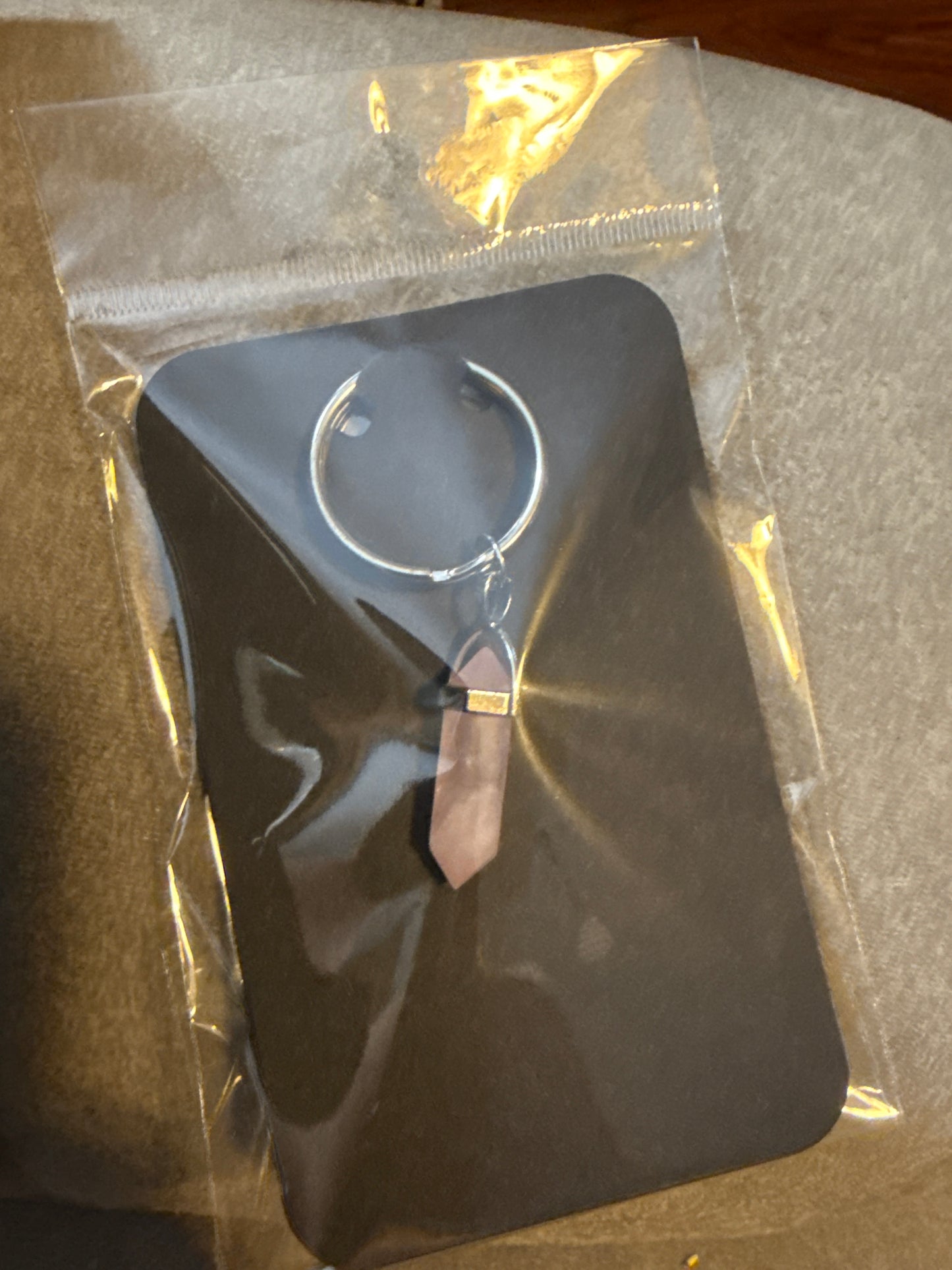 Smoky Quartz Grounding & Protection Crystal Keychain