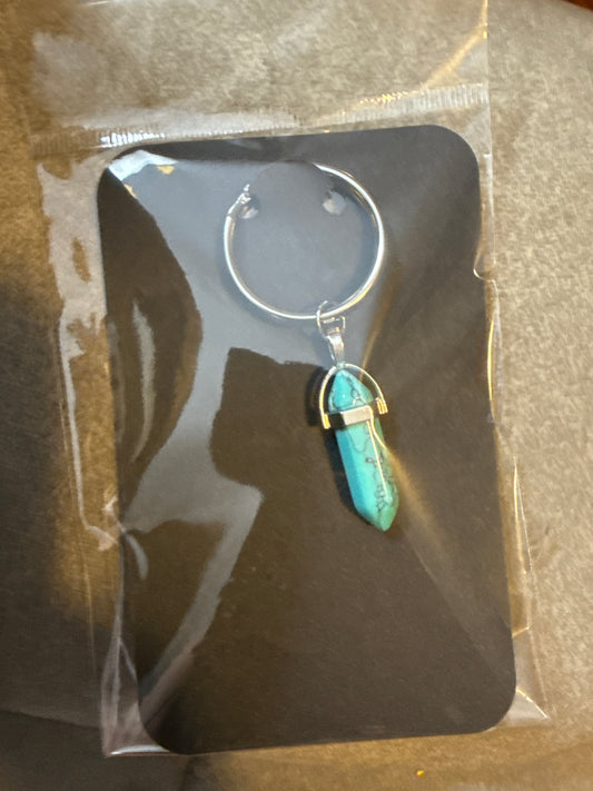 Turquoise Protection & Wisdom Crystal Keychain