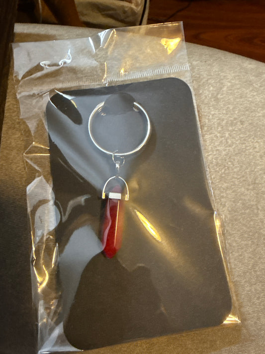 Red Jasper Strength & Stability Crystal Keychain