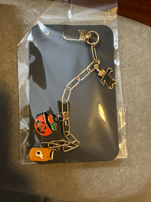 🎃 “Spooky Season” Halloween Charm Chain Keychain 🎃 Long