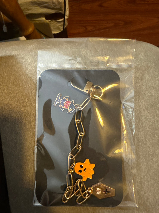 👻 “Graveyard Gathering” Halloween Charm Chain Keychain 👻 Long