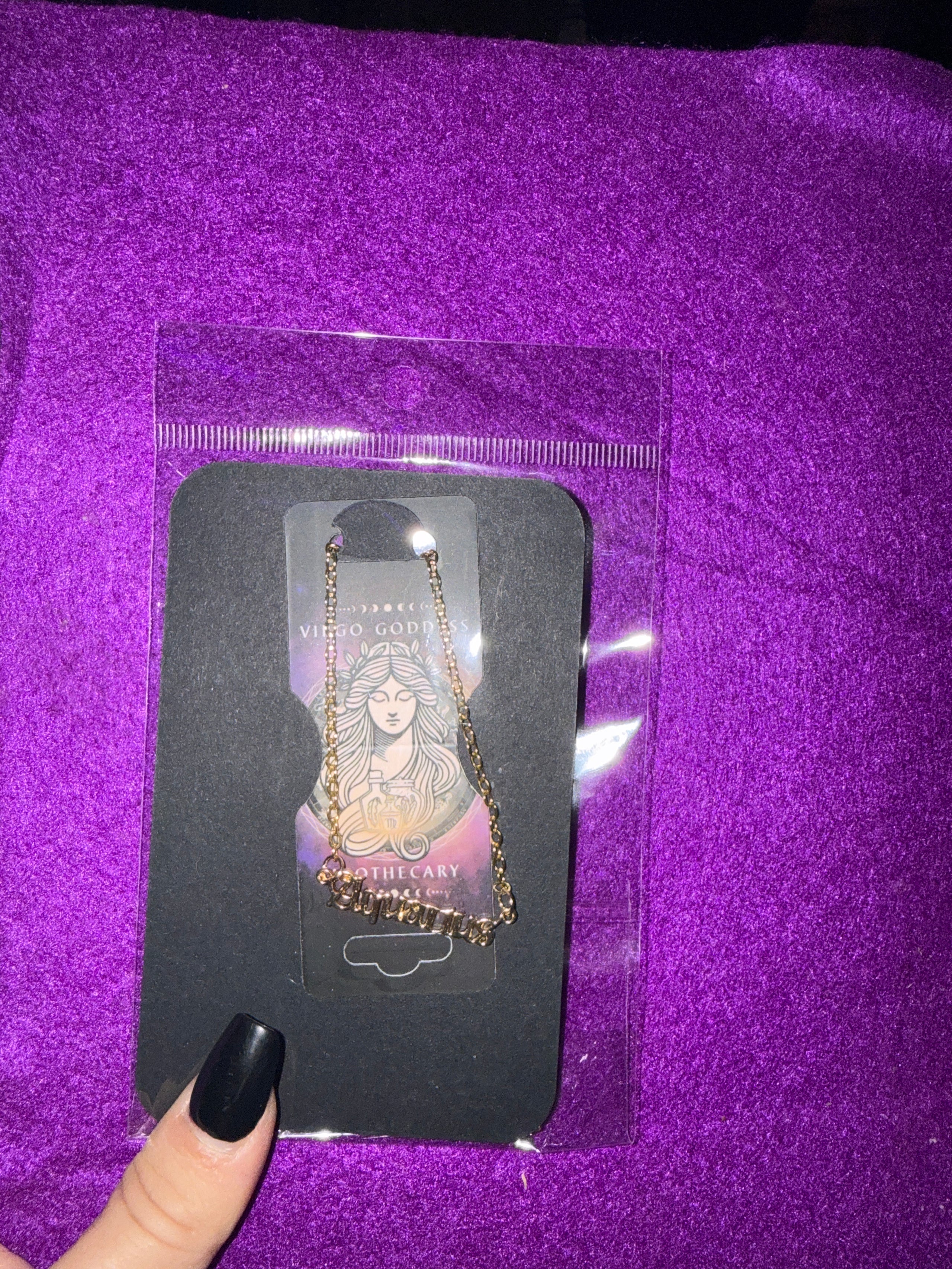 Aquarius Zodiac Necklace ✧ Virgo Goddess Collection