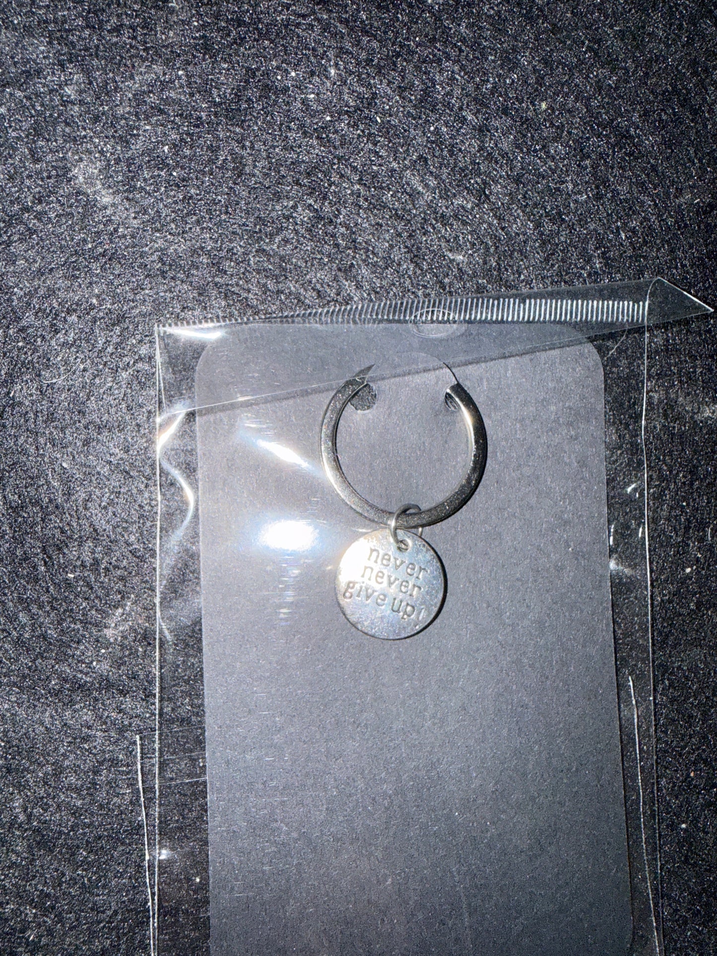 🌙 Never Never Give Up ✧ Resilience Keychain