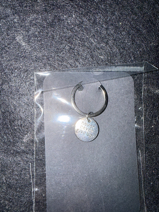 🌙 Never Never Give Up ✧ Resilience Keychain