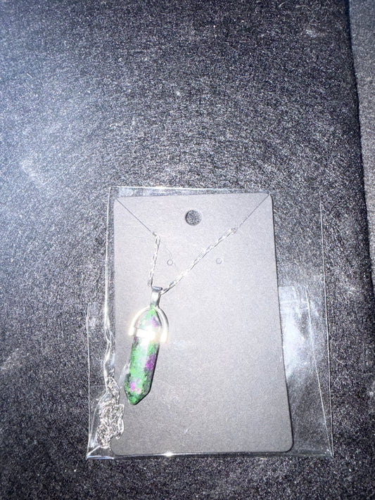 💚 Heartfire Harmony ✧ Ruby in Zoisite Necklace