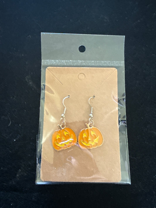 🎃 Jack-O’-Lantern Earrings ✧ Joy, Protection & Halloween Spirit